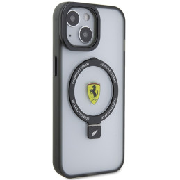 Ferrari Ring Stand 2023 Collection MagSafe dėklas, skirtas iPhone 15 Plus / 14 Plus – skaidrus