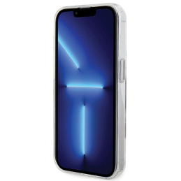 Karl Lagerfeld žiedinis stovas Karl&Choupette MagSafe dėklas iPhone 13 Pro Max - baltas