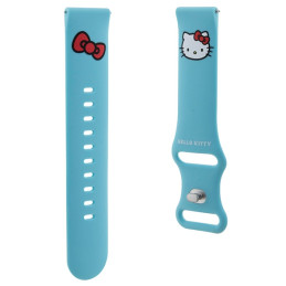 Hello Kitty silikoninis Kitty galvos dirželis universalus 20mm - mėlynas