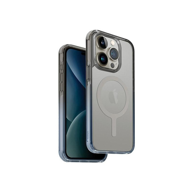UNIQ Combat Duo Magclick įkrovimo dėklas, skirtas iPhone 15 Pro Max - mėlynai pilkas