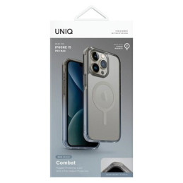 UNIQ Combat Duo Magclick įkrovimo dėklas, skirtas iPhone 15 Pro Max - mėlynai pilkas
