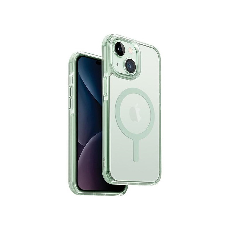 UNIQ Combat Magclick įkrovimo dėklas, skirtas iPhone 15 Plus / 14 Plus - mėtų
