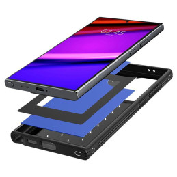 Spigen Cryo Armor dėklas Samsung Galaxy S24 Ultra - juodos ir mėlynos spalvos