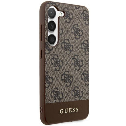 Guess 4G Stripe Collection dėklas, skirtas Samsung Galaxy S24+ - rudas