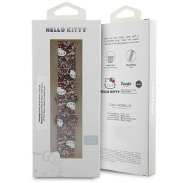 Hello Kitty Silicone Tags Graffiti dirželis universalus 22mm - rožinis