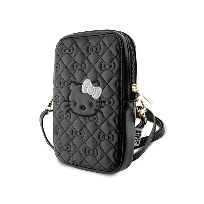 Hello Kitty Quilted Bows Strap krepšys - juodas