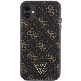 Guess 4G Triangle Metal Logo dėklas, skirtas iPhone 11 / XR - juodas