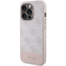 Guess 4G Stripe Collection dėklas iPhone 15 Pro - rožinis