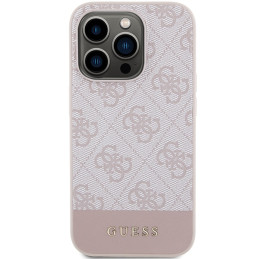 Guess 4G Stripe Collection dėklas iPhone 15 Pro - rožinis