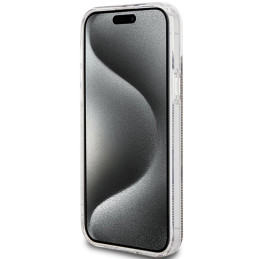 Guess IML 4G Gold Stripe dėklas, skirtas iPhone 15 / 14 / 13 - rudas