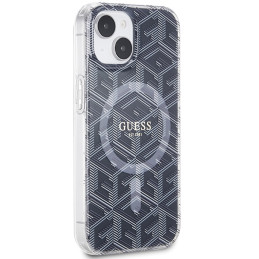 Guess IML GCube MagSafe dėklas, skirtas iPhone 15 Plus / 14 Plus - juodas