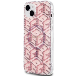 Guess IML GCube MagSafe dėklas iPhone 15 Plus / 14 Plus - rožinis