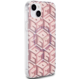 Guess IML GCube MagSafe dėklas iPhone 15 Plus / 14 Plus - rožinis