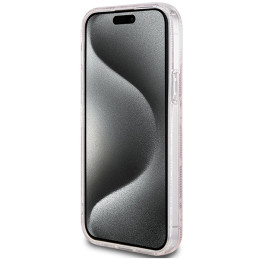Guess IML GCube MagSafe dėklas iPhone 15 Plus / 14 Plus - rožinis