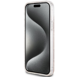 Guess IML GCube MagSafe dėklas iPhone 15 Plus / 14 Plus - rudas