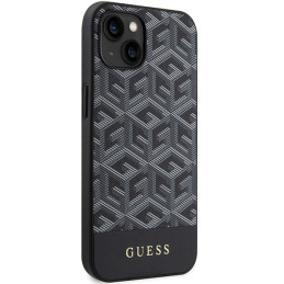 Guess GCube Stripes MagSafe dėklas, skirtas iPhone 15 / 14 / 13 - juodas