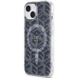 Guess IML GCube MagSafe dėklas, skirtas iPhone 15 / 14 / 13 - juodas