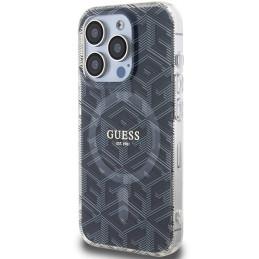 Guess IML GCube MagSafe dėklas, skirtas iPhone 15 Pro Max - juodas