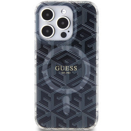 Guess IML GCube MagSafe dėklas, skirtas iPhone 15 Pro Max - juodas