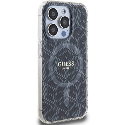 Guess IML GCube MagSafe dėklas, skirtas iPhone 15 Pro Max - juodas
