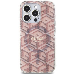 Guess IML GCube MagSafe dėklas iPhone 15 Pro Max - rožinis