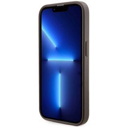 Guess 4G Printed Stripes MagSafe dėklas iPhone 15 Pro - rudas