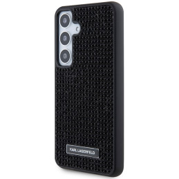 Karl Lagerfeld Rhinestone Metal Logo dėklas, skirtas Samsung Galaxy S24+ - juodas