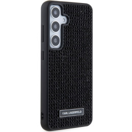 Karl Lagerfeld Rhinestone Metal Logo dėklas, skirtas Samsung Galaxy S24+ - juodas