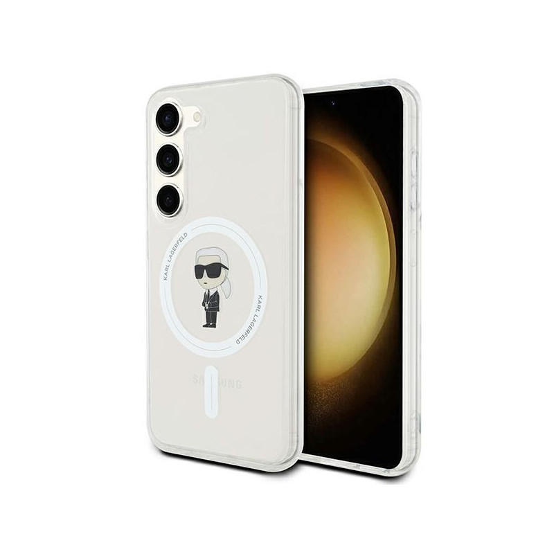Karl Lagerfeld IML Ikonik MagSafe dėklas Samsung Galaxy S23 - skaidrus