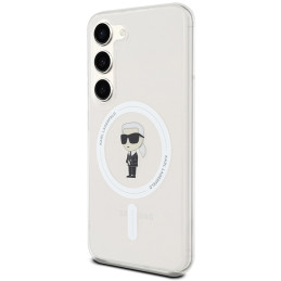 Karl Lagerfeld IML Ikonik MagSafe dėklas Samsung Galaxy S23 - skaidrus