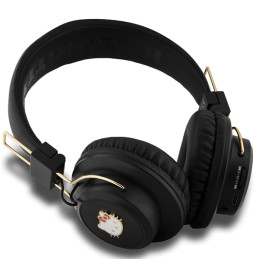 Hello Kitty Metal Logo Bluetooth ant ausinės ausinės – juodos