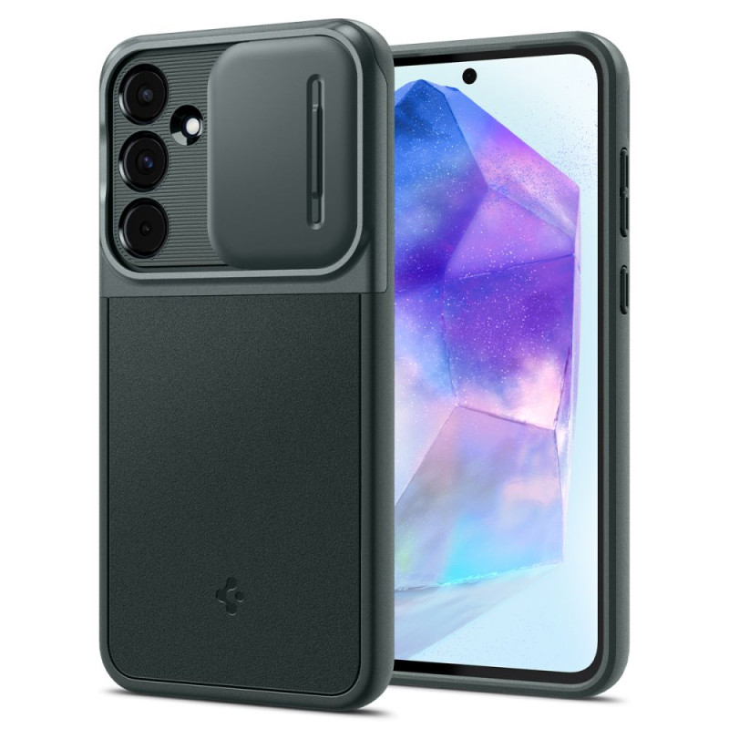 Spigen Optik Armor dėklas Samsung Galaxy A55 5G - tamsiai žalias
