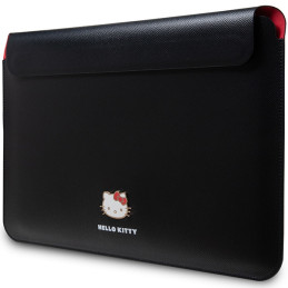 Hello Kitty PU metalinis logotipo dėklas skirtas 14" nešiojamam kompiuteriui - juodas