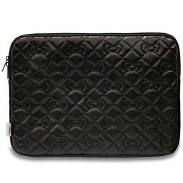 Hello Kitty Zip PU Quilted Bows dėklas 14" nešiojamam kompiuteriui - juodas