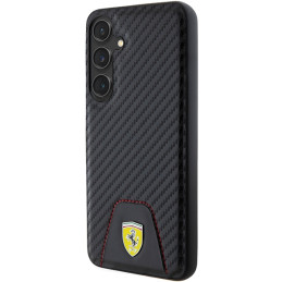 Ferrari anglies dygsniuotas dugnas, skirtas Samsung Galaxy S24+ - juodas