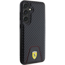 Ferrari anglies dygsniuotas dugnas, skirtas Samsung Galaxy S24+ - juodas