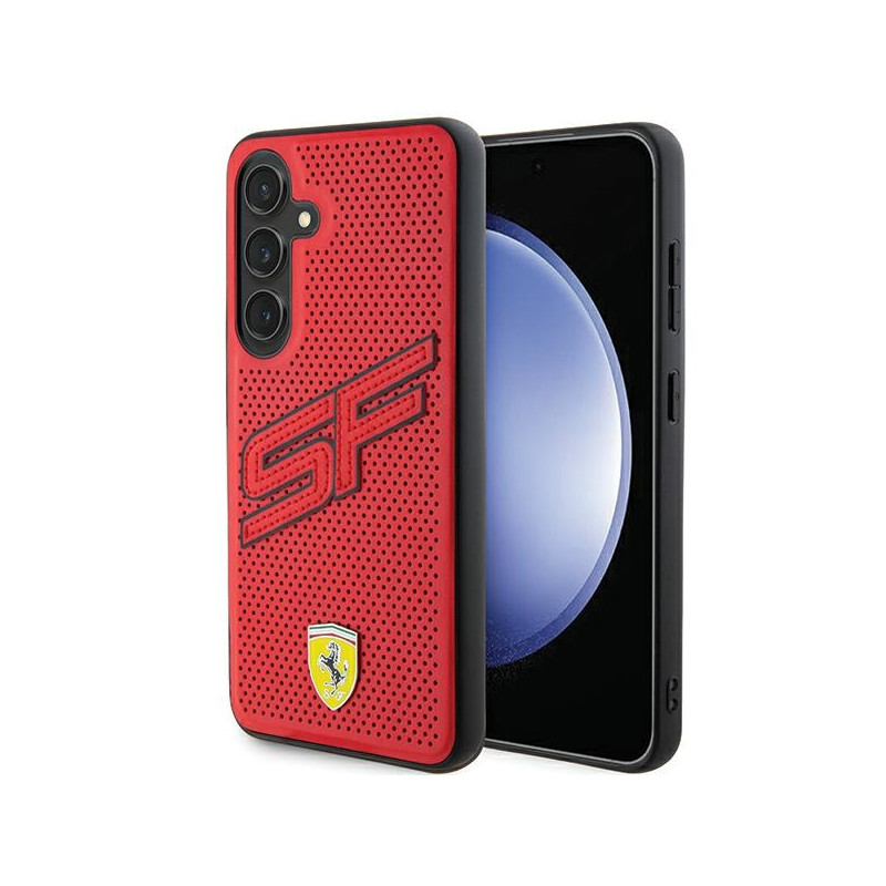 Ferrari Big SF Perforuotas dėklas, skirtas Samsung Galaxy S24+ - raudonas