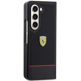 Ferrari Perforated Line dėklas, skirtas Samsung Galaxy Z Fold 5 - juodas