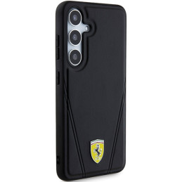 Ferrari Hot Stamp V Lines MagSafe dėklas Samsung Galaxy S24+ - juodas