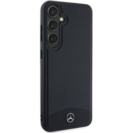 Mercedes Leather Textured & Plain MagSafe dėklas Samsung Galaxy S24+ - juodas