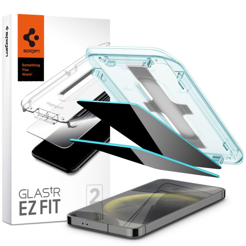 Spigen Glas.tR EZ Fit Privacy grūdintas stiklas Samsung Galaxy S24 - 2 vnt.