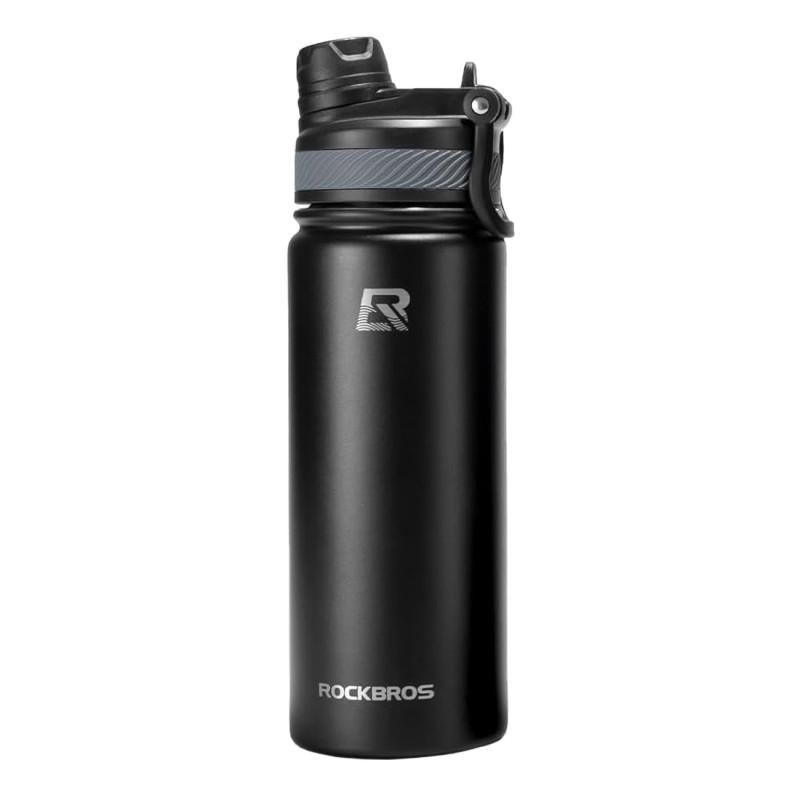 Rockbros 35210029001 dviračio termo butelis gėrimams 530 ml - juodas