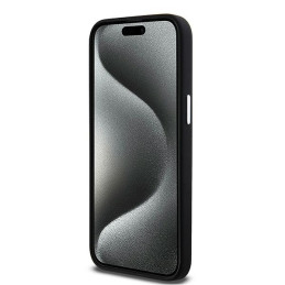 DKNY skysto silikono mažas metalinis logotipas MagSafe dėklas, skirtas iPhone 14 Pro Max - juodas