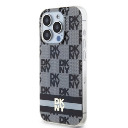 DKNY IML languotas monofoninis raštas ir spausdintos juostelės „MagSafe“ dėklas, skirtas „iPhone 14 Pro Max“ – juodas