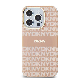 DKNY IML Mono & Stripe MagSafe dėklas iPhone 14 Pro Max - rožinis