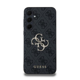 Guess 4G Big Metal Logo dėklas, skirtas Samsung Galaxy A35 - juodas