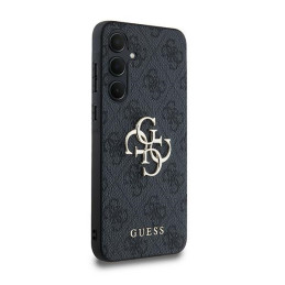 Guess 4G Big Metal Logo dėklas, skirtas Samsung Galaxy A35 - juodas