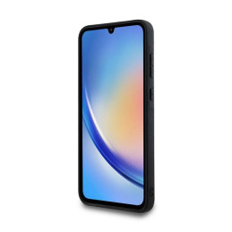 Guess 4G Big Metal Logo dėklas, skirtas Samsung Galaxy A35 - juodas