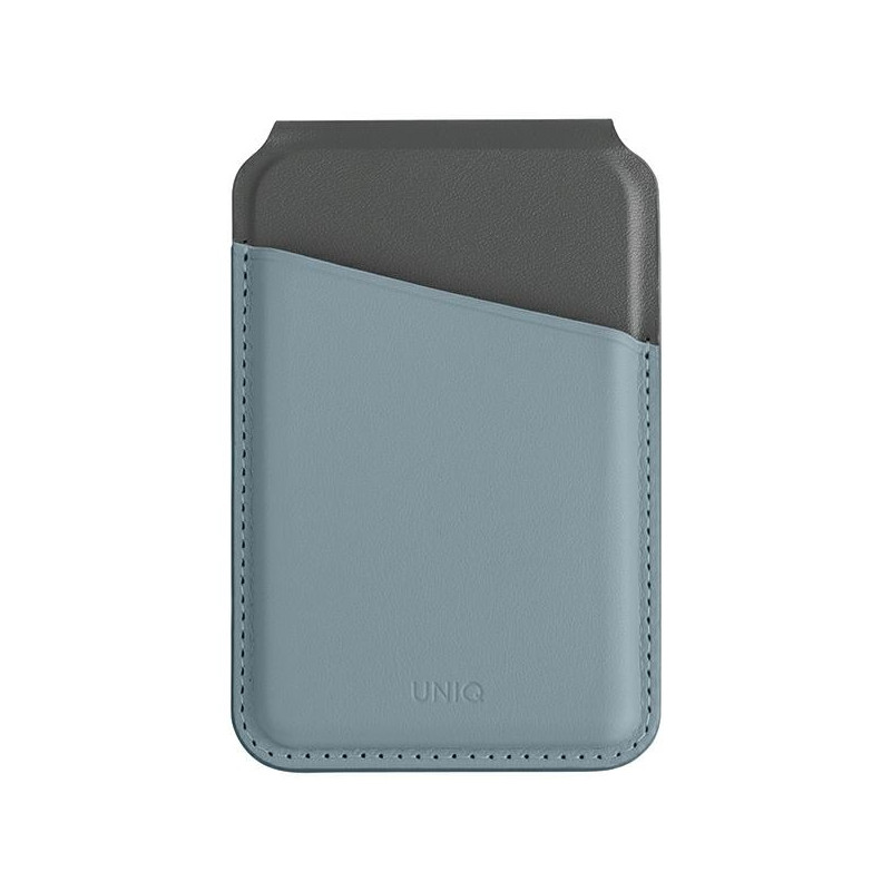 UNIQ Lyden DS magnetinė RFID piniginė su telefono stovu - mėlynos ir juodos spalvos