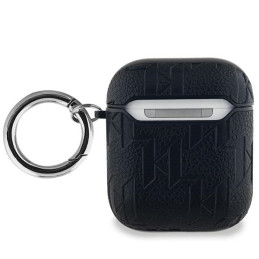 Karl Lagerfeld Monogram Choupette Head dėklas, skirtas AirPods 1/ 2 - juodas